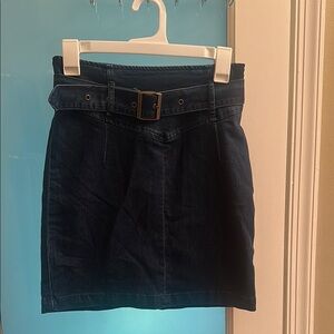 Denim Belted Free People Skirt